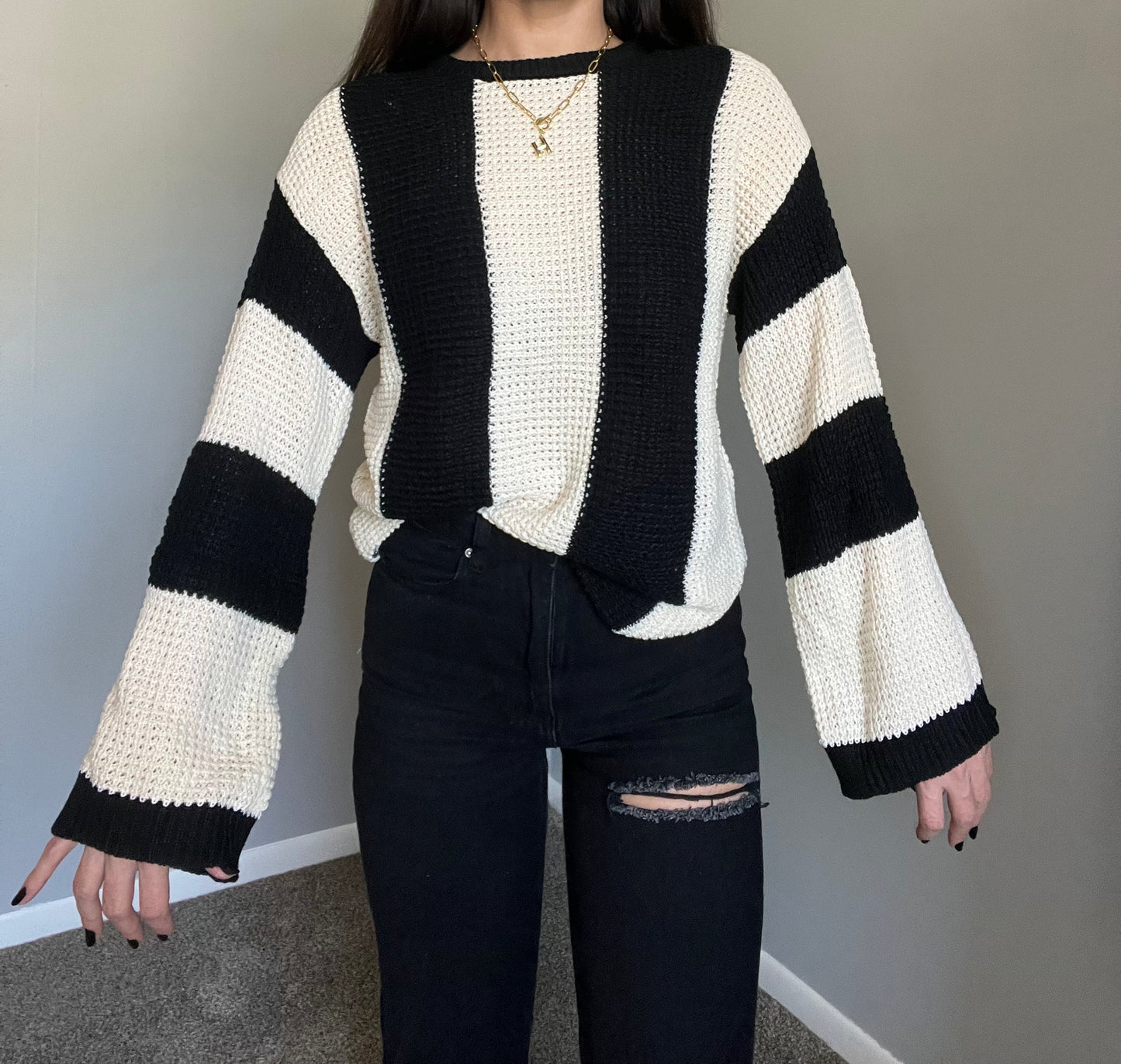 Crewneck Striped Sweater