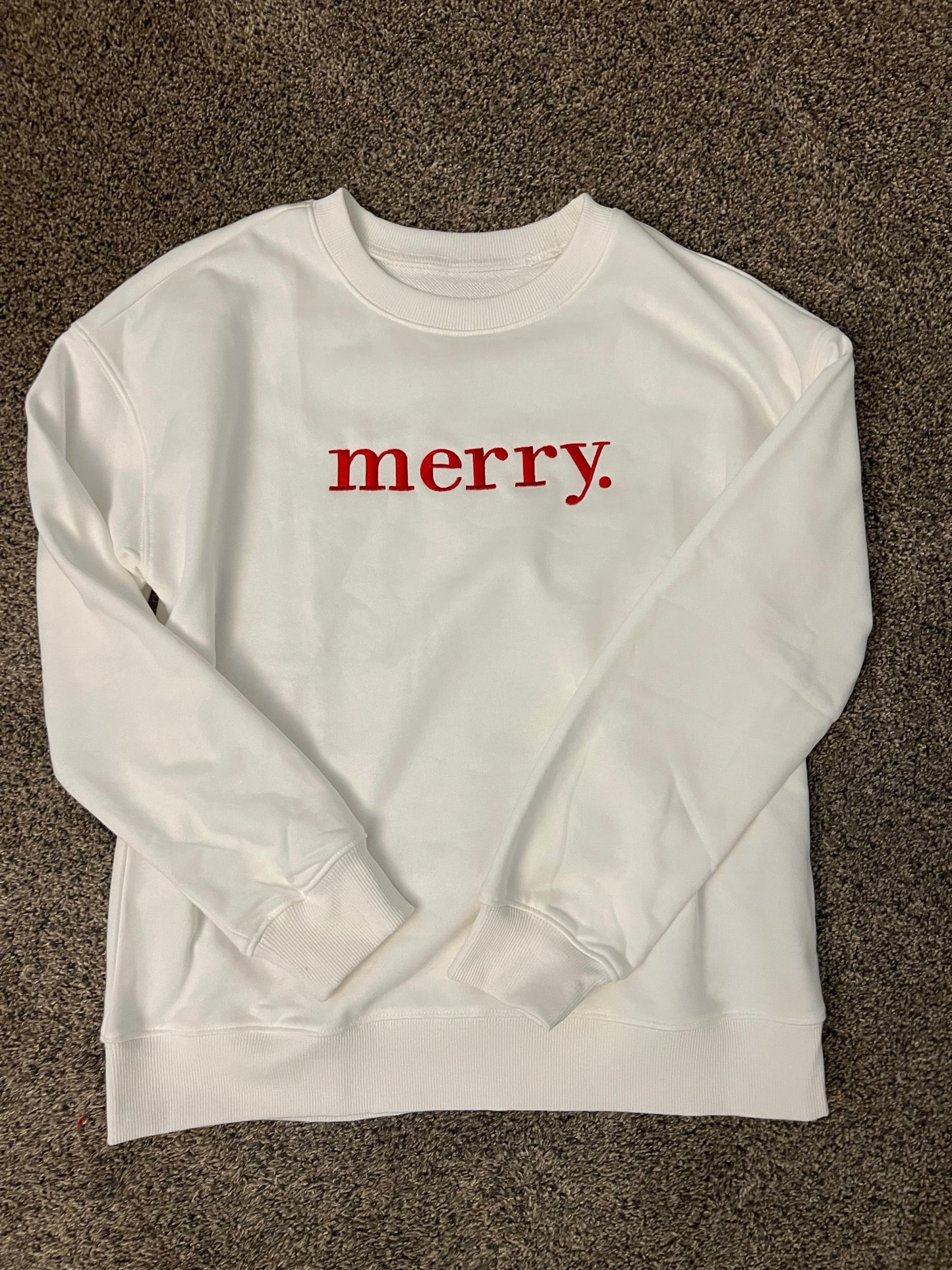 Embroidered Merry Crewneck